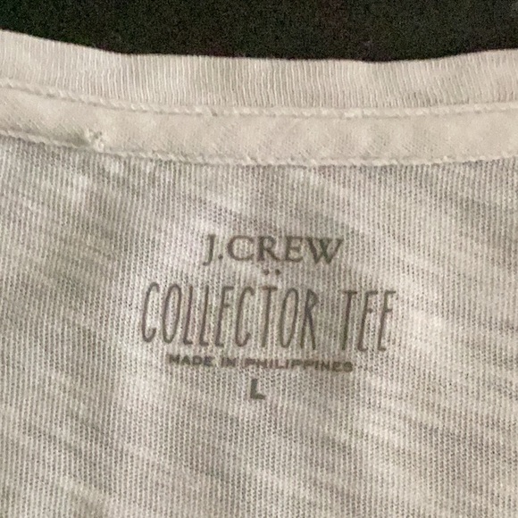 L J Crew Ivory White Cute Doggie Sketches Collectible Tee Cotton - Picture 7 of 11